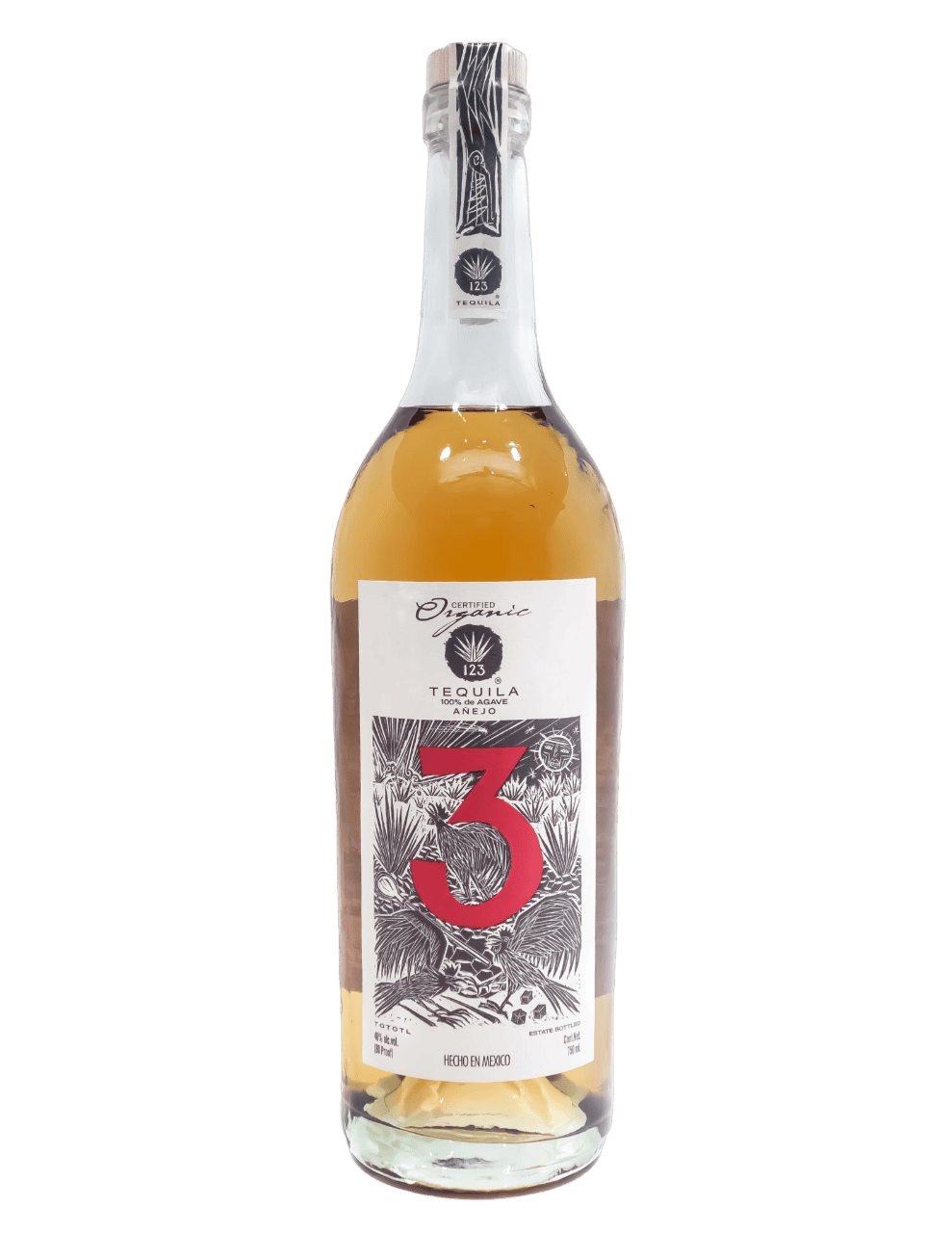 123 Organic Tequila Anejo - 750ML