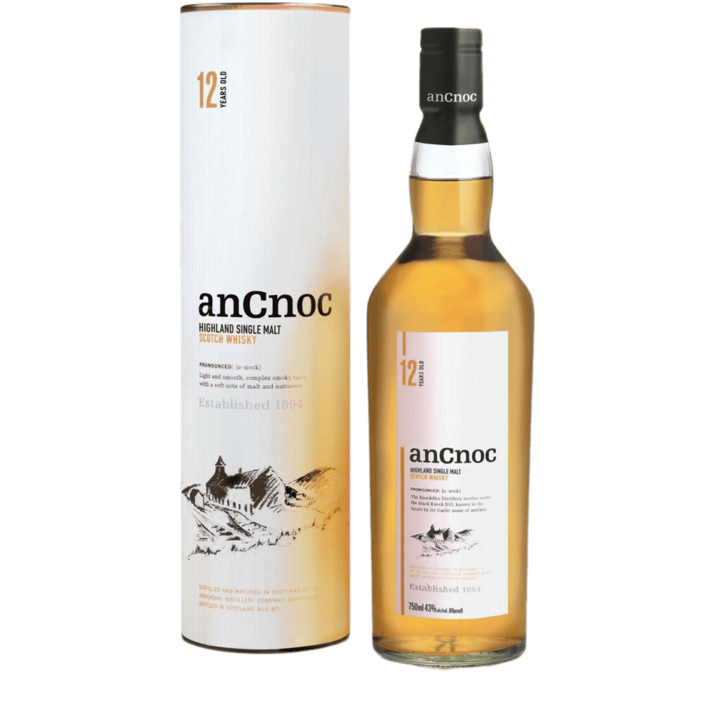 AnCnoc 12 Year Old Highland Single Malt Scotch Whisky -750ML Whiskey