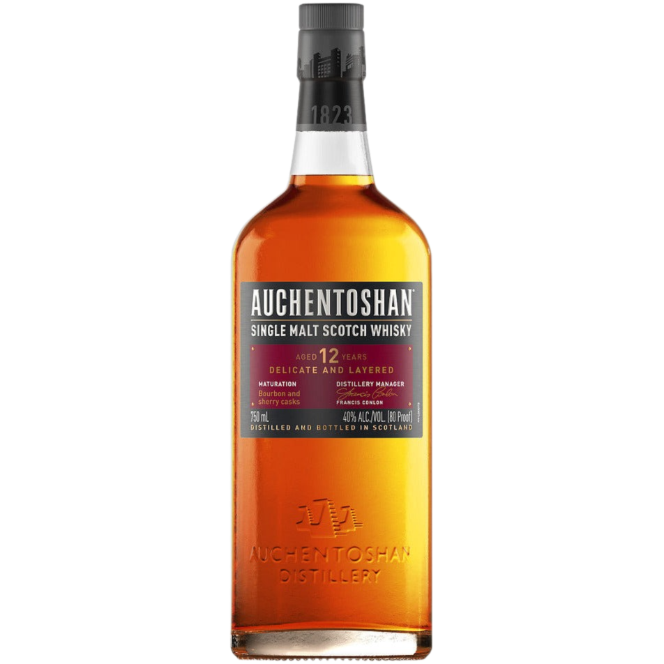 Auchentoshan 12 Year Old Single Malt Scotch Whisky - 750ML Whiskey