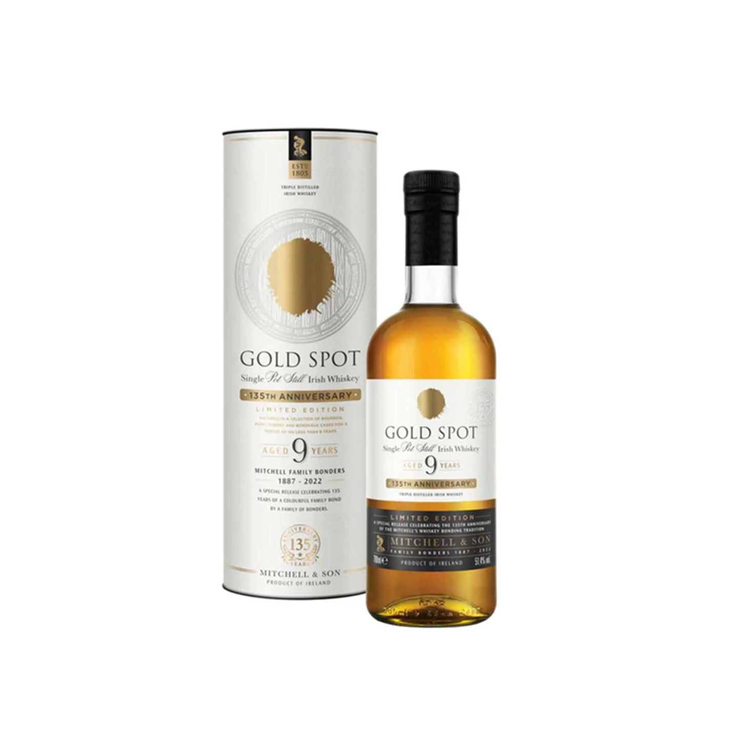 Mitchell & Son 'Gold Spot' Irish Whiskey 9 Years Limited Edition - 750ML