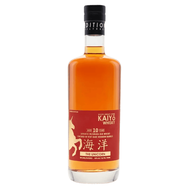 Kaiyo 10 Years Old The Unicorn Japanese Mizunara Oak Whisky Finished In Very Rare Bourbon Barrels - 750ML 