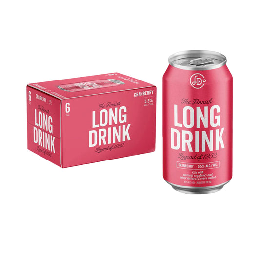 Long Drink Cktl Cranberry - 6PK