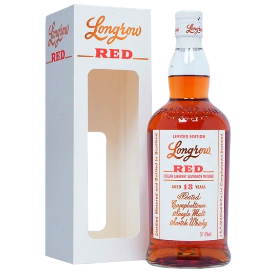 Longrow 13 Year Red Chilean Cabernet Sauvignon Matured Scotch Whisky - 750ML 