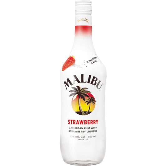 Malibu Flavored Caribbean Rum with Strawberry Liqueur - 750ML 