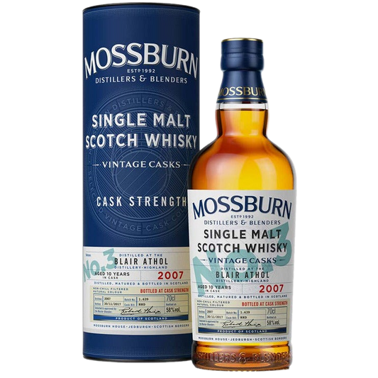 Mossburn Single Malt Scotch Blair Athol Distillery Vintage Casks No.3 10 Yr - 750ML 