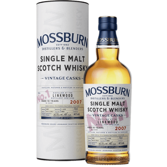 Mossburn Single Malt Scotch Linkwood Distillery Vintage Casks No. 1 10 Yr - 750ML 