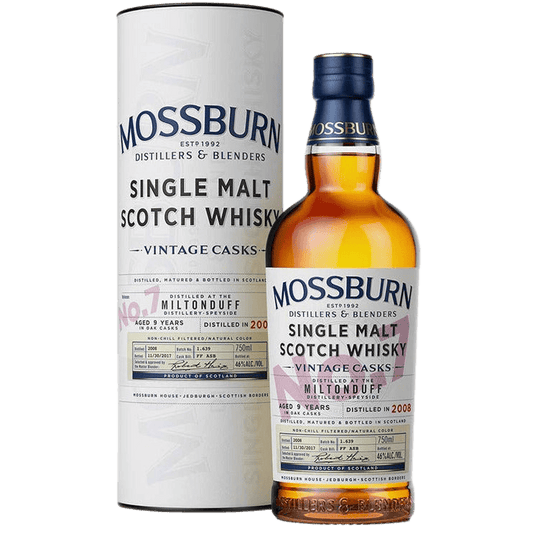 Mossburn Single Malt Scotch Miltonduff Distillery Vintage Casks No. 7 9 Yr - 750ML 