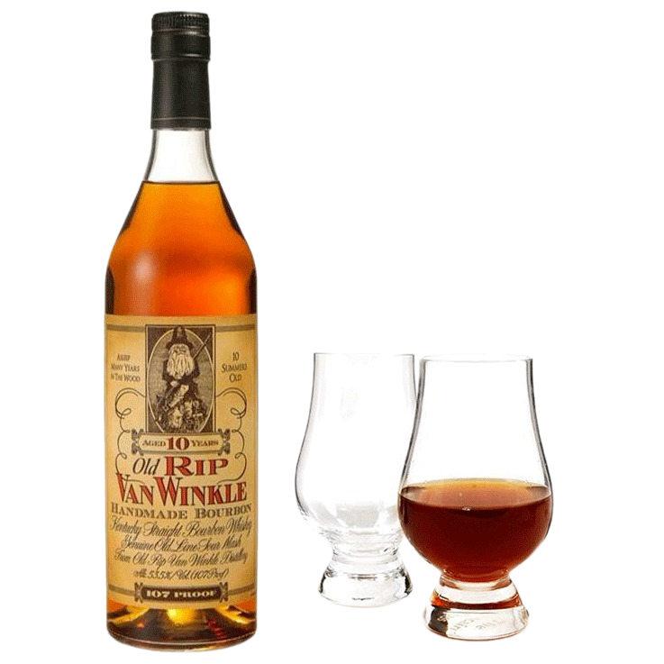 Old Rip Van Winkle 10 Year Bourbon with Glencairn Set Bundle - 750ML 