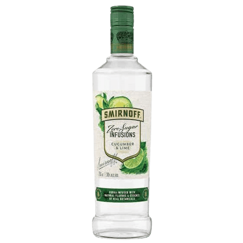 Smirnoff Zero Sugar Infusions Vodka, Cucumber & Lime - 750ML