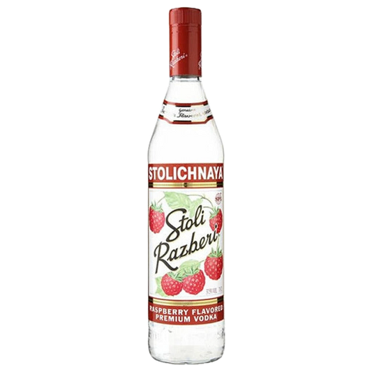 Stolichnaya Razberi Flavored Russian Vodka 75 Proof - 750ML 