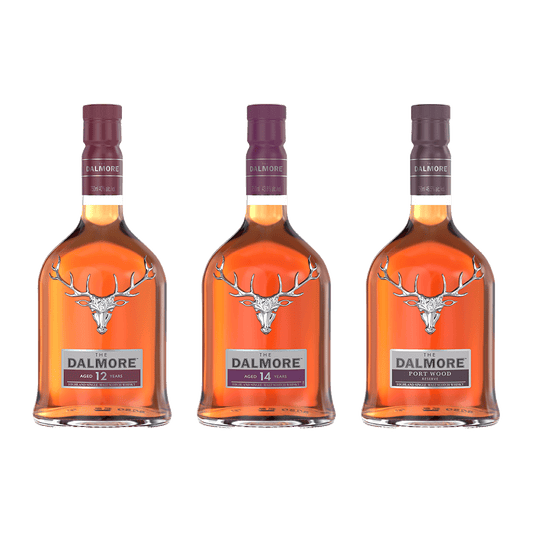 The Dalmore 12 Year, 14 Year & Portwood Reserve Scotch Whisky Bundle - 750ML 
