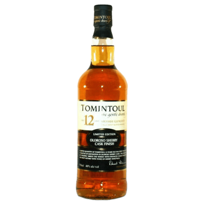Tomintoul 12 Year Old Speyside Glenlivet Single Malt Scotch Whisky Oloroso Sherry Cask Finish Limited Edition - 750ML 